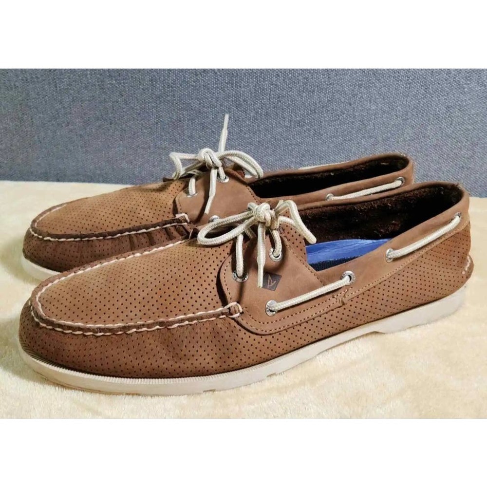 Sperry Top-Sider Men's Leeward Perforated Tan Shoe 2-Eye